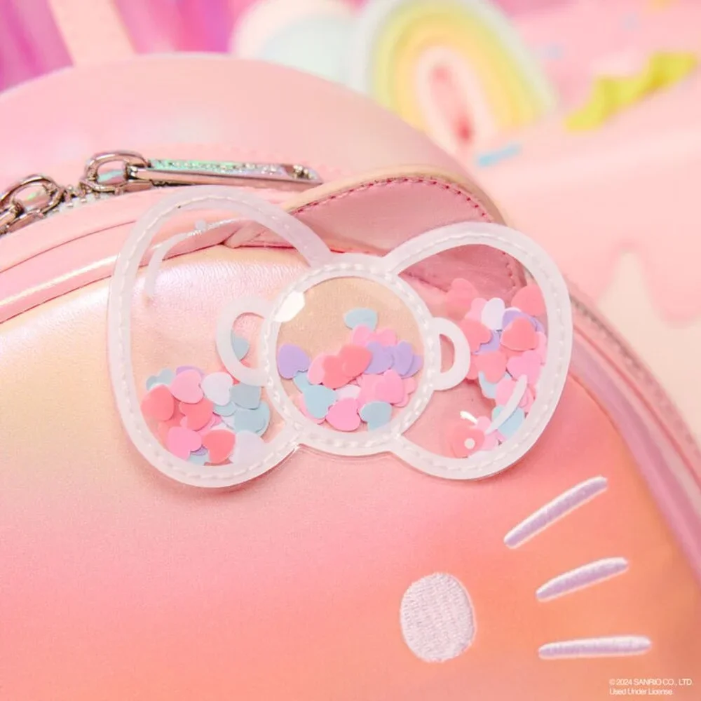 Hello Kitty Loungefly Sanrio 50th Anniversary Clear Pink Mini Backpack NWT - Picture 3 of 12
